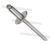 Stainless Steel / Stainless Steel Open End Large Flange Pop Rivet